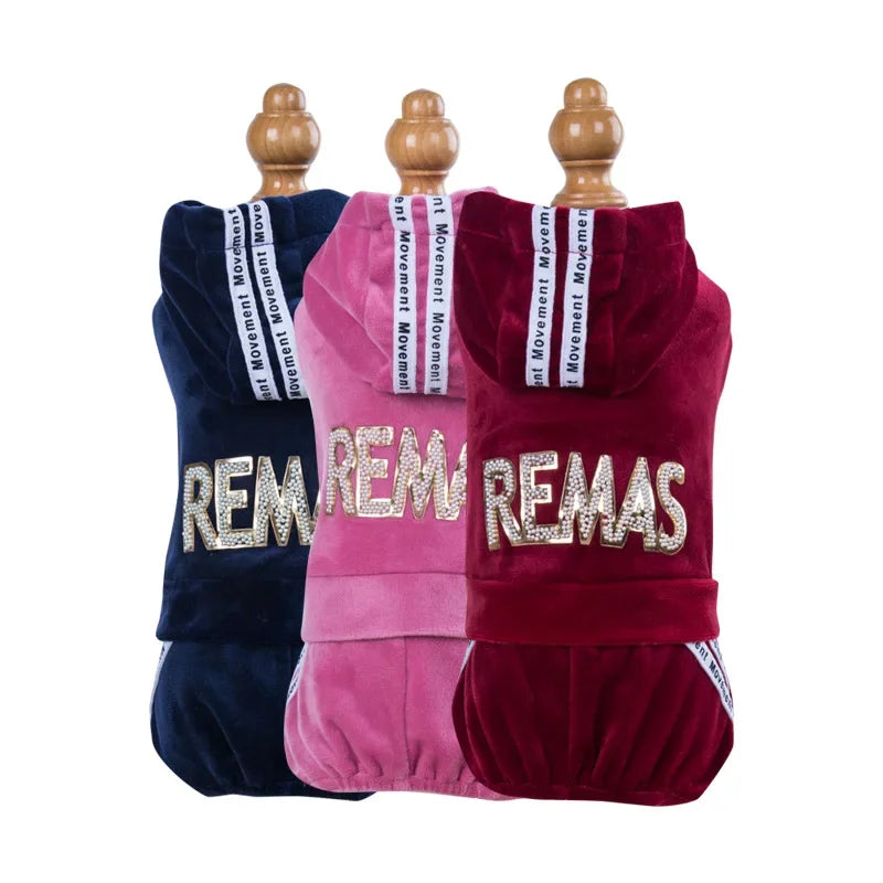 Pet Dog Clothing Four-legged Fashion letter Pet Dog Clothes for Dogs Coat Hoodie Sweatshirt Four seasons One-piece Jumpsuit