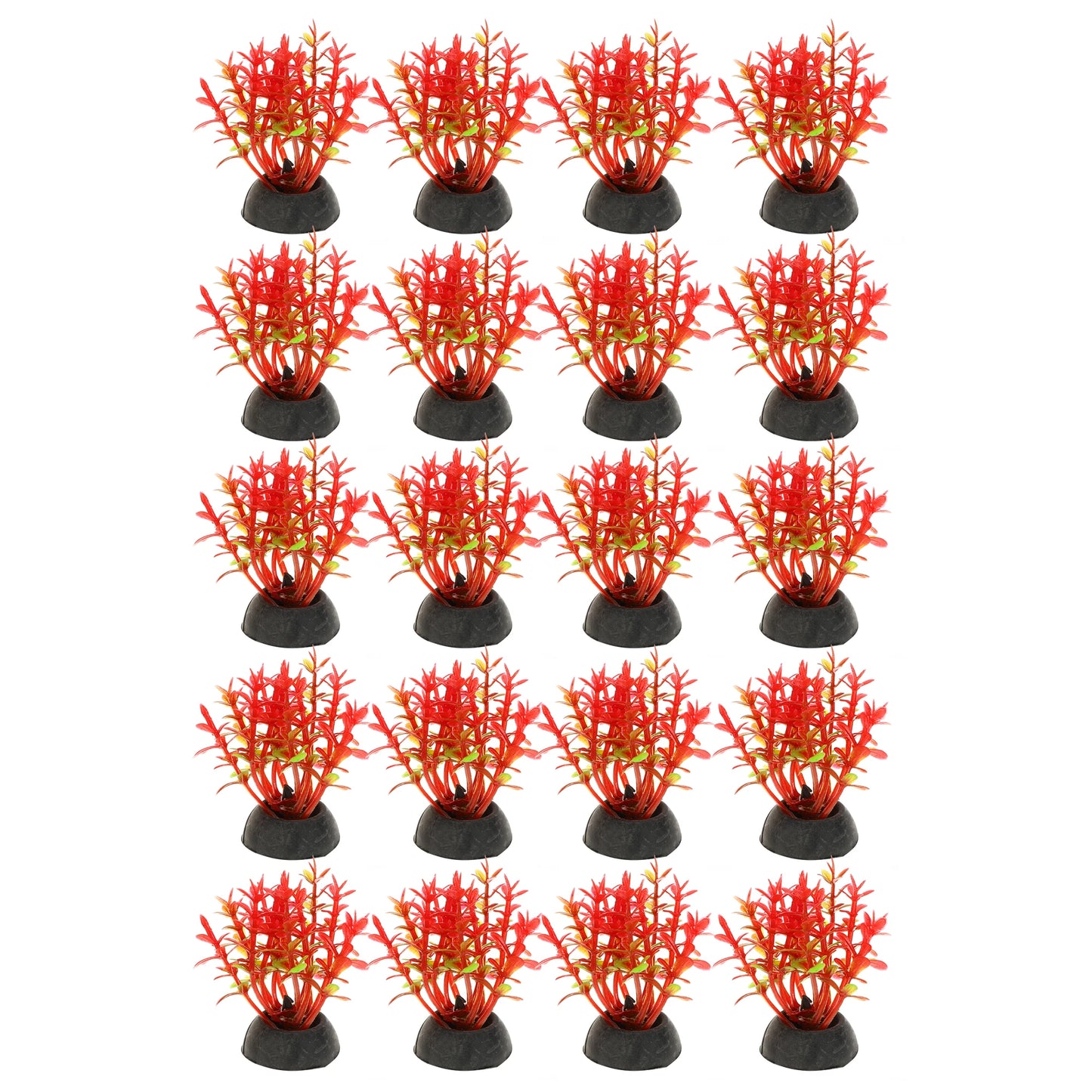 UXCELL 10/20 Pcs Aquarium Artificial Plastic Plants Water Weeds Ornament Fish Tank Plant Flower Grass Decoration Accessories