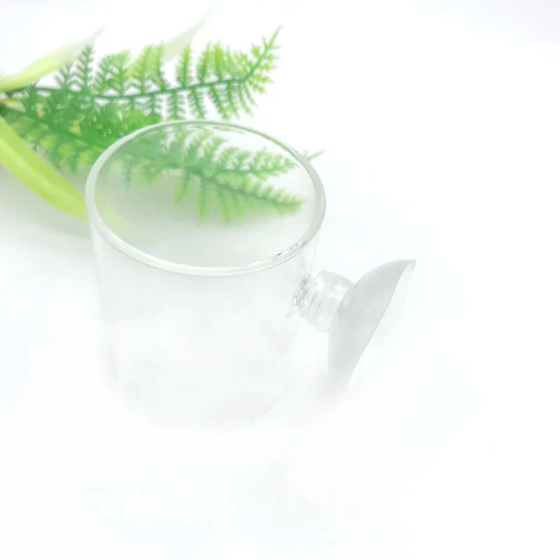 New Glass Aquarium Feeding Ring Fish Tank Station Floating Food Tray Feeder Aquarium Accessory with Strong Suction Cup