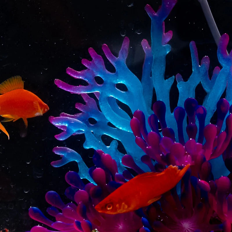 Artificial Silicone Underwater Coral Aquarium Fish Tank Simulation Decoration Aquarium Backgrounds Plants Water Grass Decora