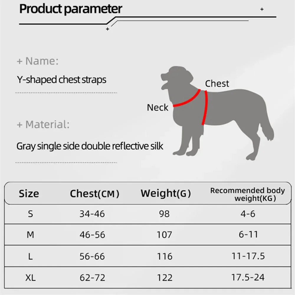 Breathable Y Shape Dog Harness Adjustable Step In Pet Harness Vest for Puppy Small Large Dog Chest Harness Reflective Dog Collar