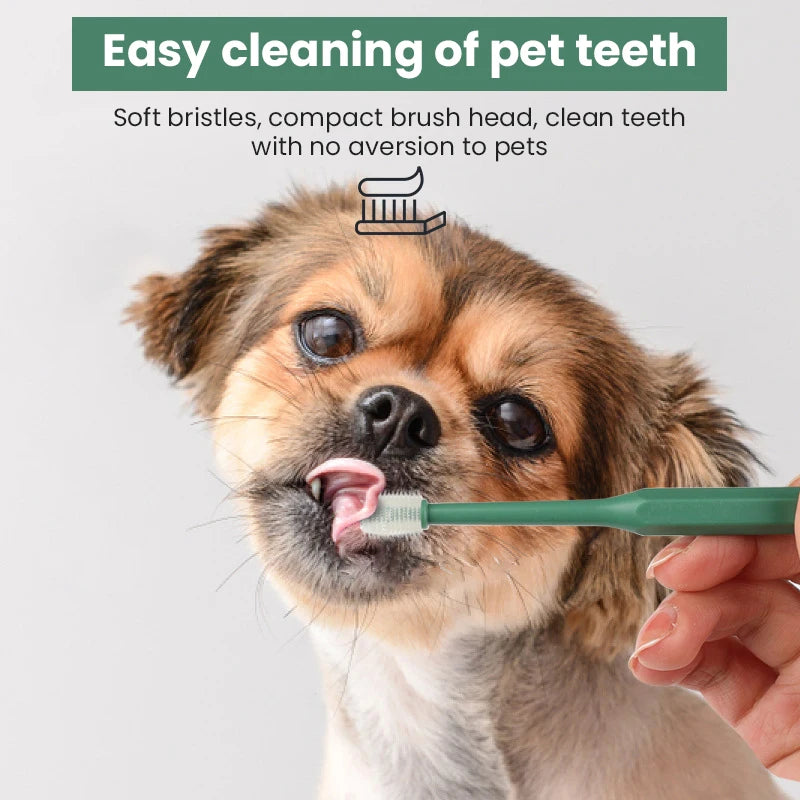 1pcs Pet Toothbrush, Cat Toothbrush, Dog Toothbrush, Cat 360 Degree Oral Cleaning, Small Head Dog Toothbrush, Pet Supplies