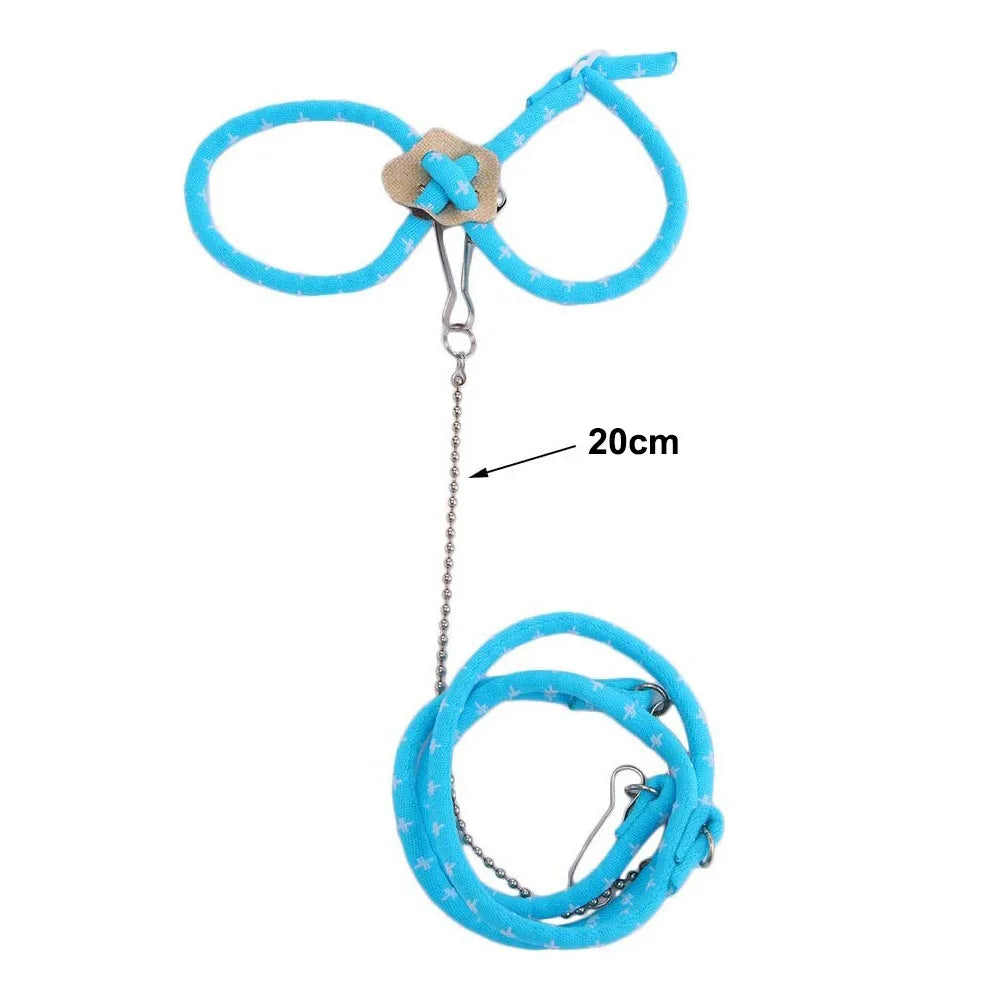 Adjustable Hamster Harness with Anti Lost Bite Resistance Leash for Gerbil Rat Mouse Ferret Walking Leads Small Animals Products