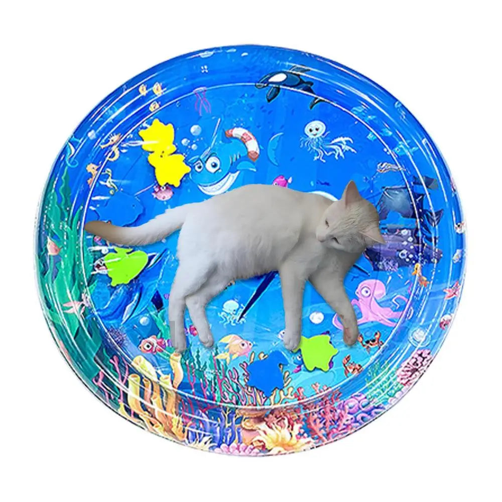 Water Play Mat For Cat Sensory Water Mat Water Sensory Play Mat Cat And Dog Pet Playmat Sea Ocean Theme Sensory Toy Pet Supplies