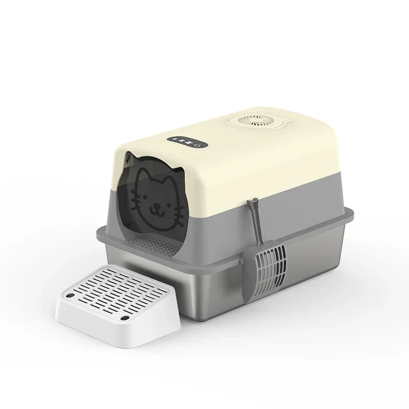 2025 New Trends Wholesale Large Capacity Electric Cat Litter Box Enclosed Smart Deodorant Cat Toilet