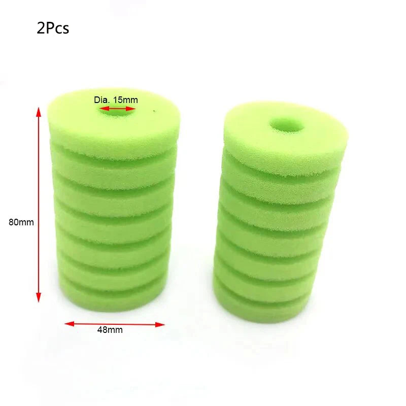 Fine Foam Aquarium Filter Sponge for Aquarium Fish Tank Air Pump Skimmer Biochemical Sponge Filter Aquarium Bio Filter 2PCS