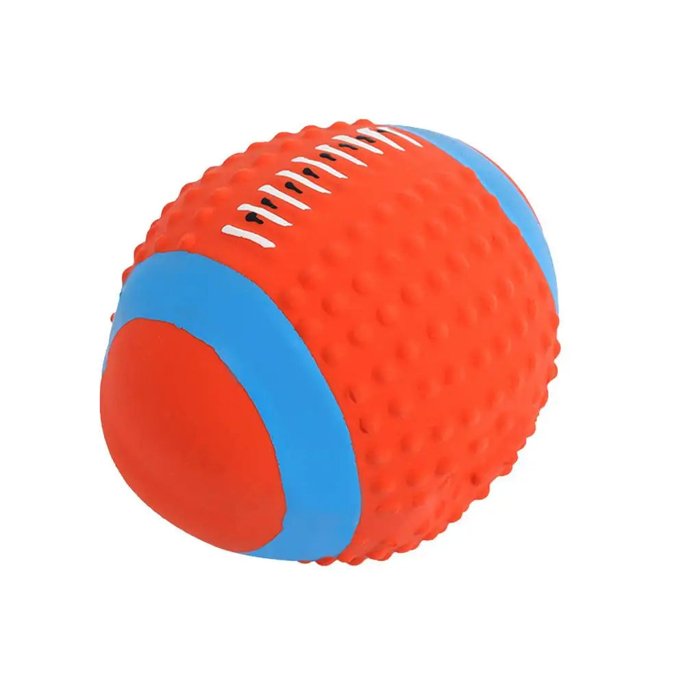 Squeaky Dog Ball Toys Tough Ball Pet Toys For Large Breed Interactive Big Dogs Chew Ball For Teething Cleaning  Dog Sound Toys