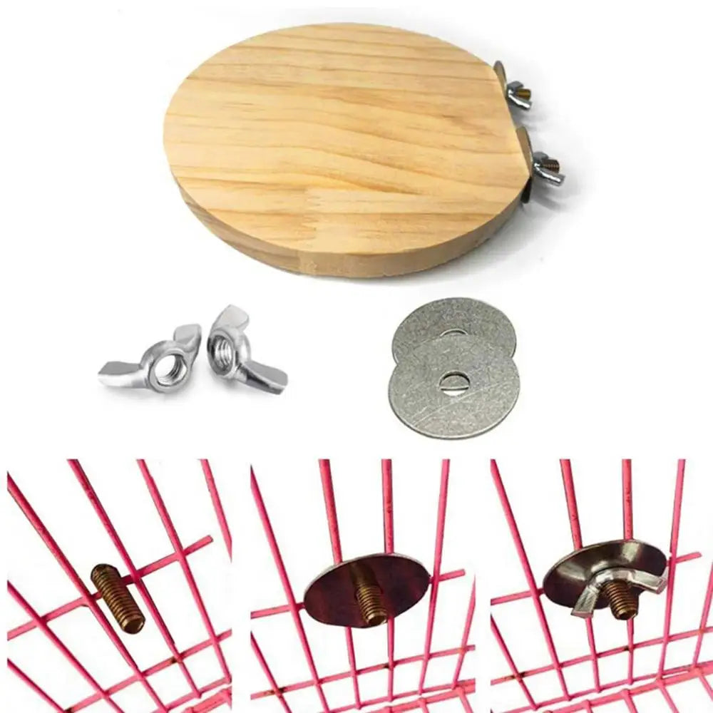 4 Pieces Hamster Wood Platform Set Wood Round Station Board L-shaped Round Hole Standing Platform Hamster Cage Accessories