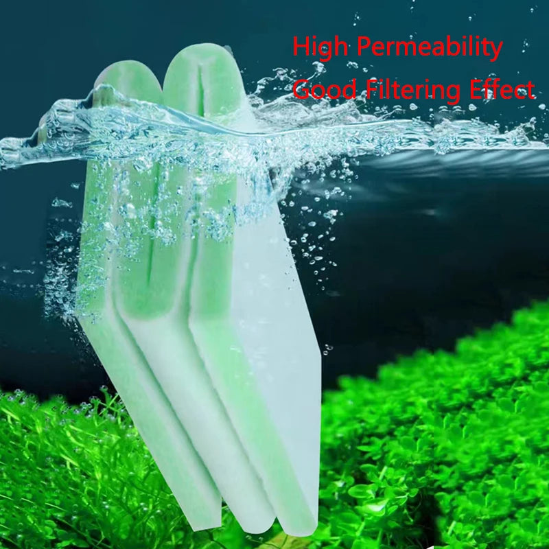 Practical Biochemical Aquarium Cotton Sponge Fish Tank Filtration Foam Green Spongs Aquarium Accessories Water Filter Cotton Mat