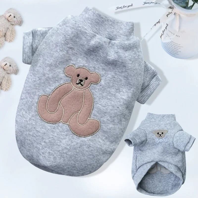 2023 New Spring Summer Pet Clothes Bear Pattern Sweater And Comfortable Puppy Clothes Teddy Hiromi For Small And Mid Sizes Dogs