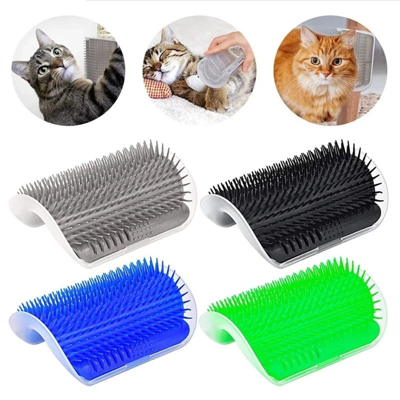 2/1PCS Pet Brush Comb Play Cat Toy Softer Cat Self Groomer Massage Comb with Catnip Face Scratcher for Kitten Puppy Cat Clean