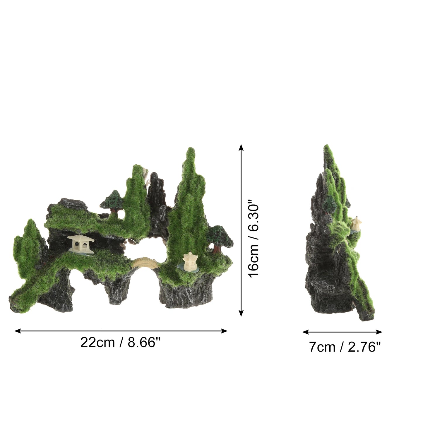 UXCELL Artificial Resin Rockery Fish Tank Landscape Aquarium Decor Mountain Hiding Cave Pet Supplies Ornament Accessories