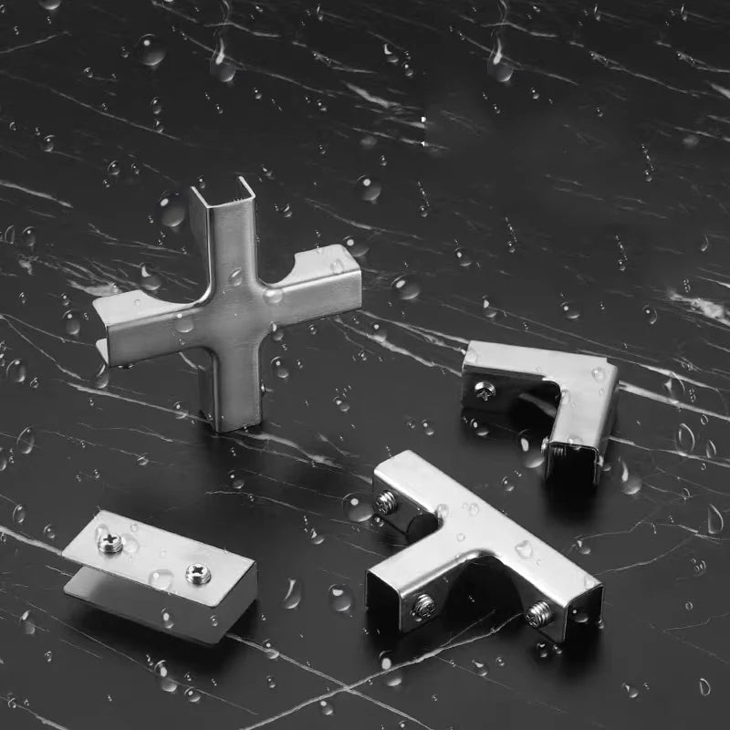 Glass Clamp Combination Fixing Clip for Showcase Fish Tank Cabinet Garden Fence Ceramic Tile Splicing DIY Panel Reinforced Clip