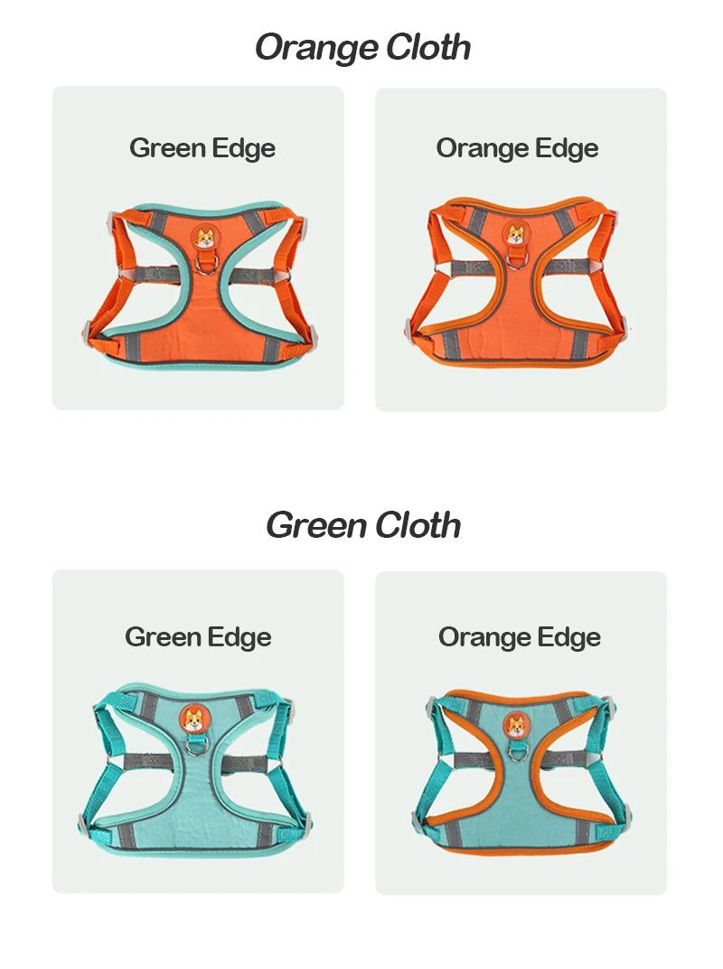 Pet Suede Chest Harness Vest Dog Strap Reflective Leash Retractable For Small Light And Convenientn