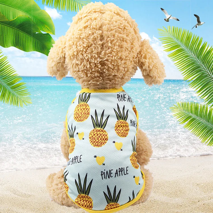 2023 Hot Cute spring summer Dog Clothes Printed Camouflage Mesh Dog Vest For Small Medium Dogs Coat Jacket Puppy Costume Vest