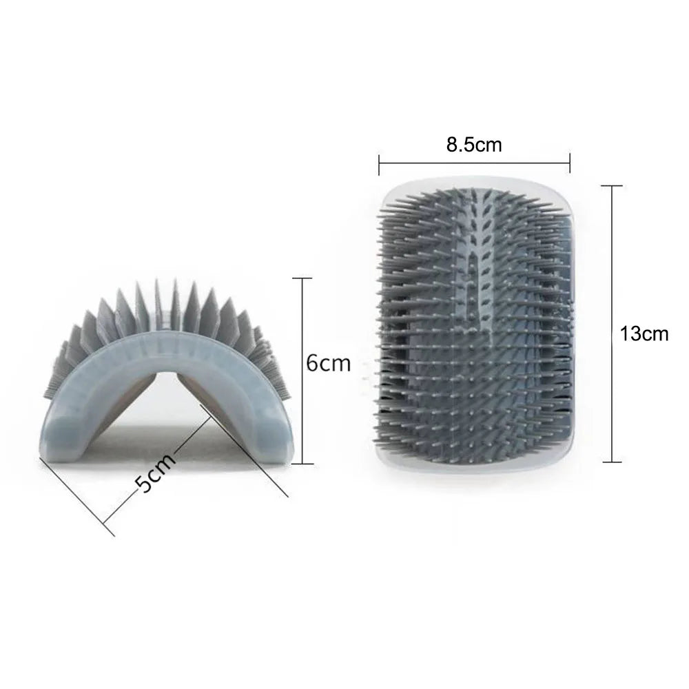 Pet Cat Brush Massage Device Hair Removal Comb Cat Toy Plastic Scratch Bristles Arch Massager Self Grooming Cat Corner Scratcher