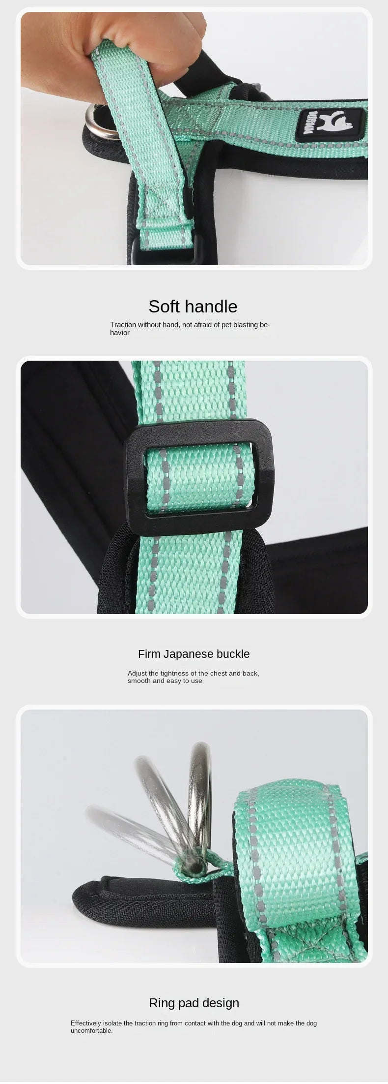 Lightweight Pet Dog Harness with Handle Anti-Escape Dog Vest for Small Medium Dogs Puppy Chest Straps Chihuahua Pug Pet Supplies