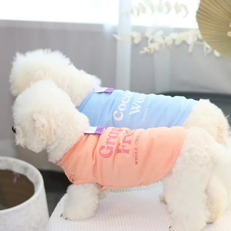 Summer Dog Vest Puppy Clothes for Small Dog Pet Solid Shirt Small Dogt Shirt Chihuahua Bichon Dog Undershirt Girls Dog Costume