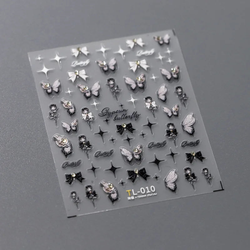 1pcs Cute Cat Claw 3D Jelly Relief Nail Stickers 3D Adhesive Stickers For Nails DIY Japanese Kawaii Slider Nail Art Decorations