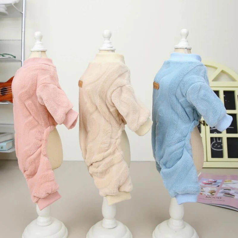 Luxury Fashion Thermal Fleece Dog Pajamas Onesie Winter Puppy Jumpsuit Poodle Chihuahua Yorkie Boy Dog Clothes for Small Dogs