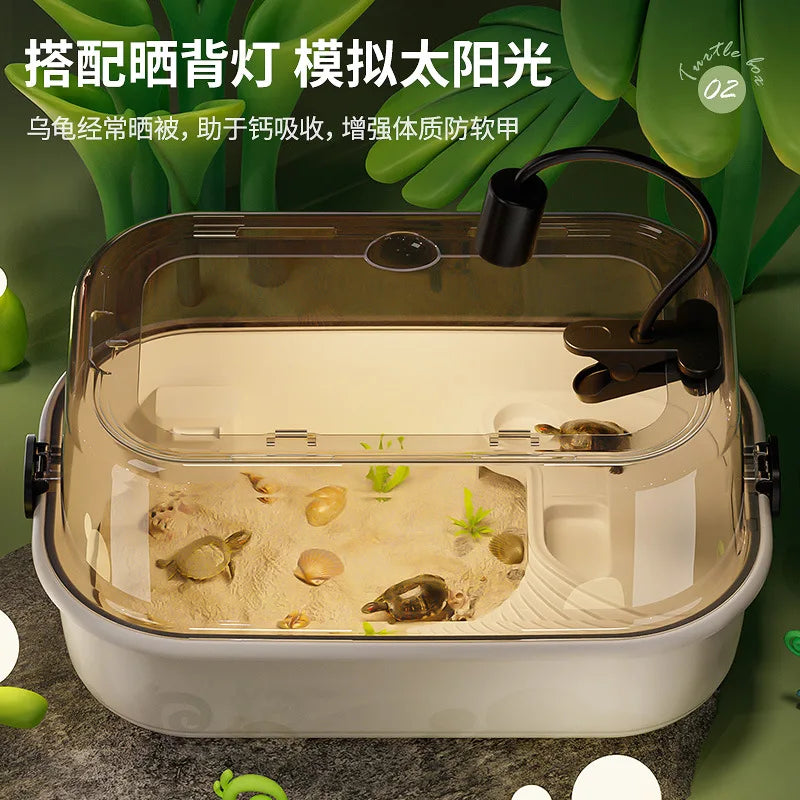 Turtle Special Tank Household Ecological Turtle Feeding Box with Platform Climbing Platform Breeding Box Reptiles Terrariums