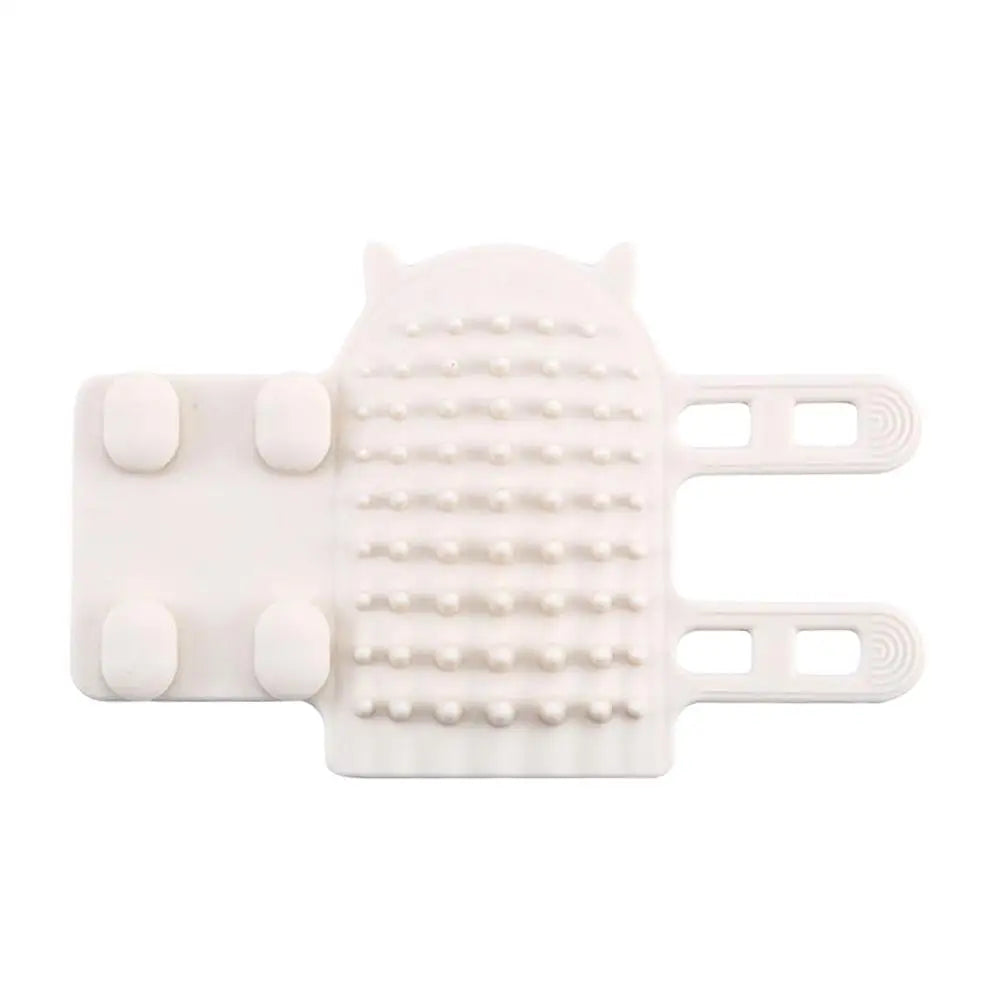 Dog Cat Hair Removal Comb Pet Massage Brush Self Cleaning Grooming Scratch Tool Cat Soft Rubbing Brush Combs Chair Wall Sil H4R0