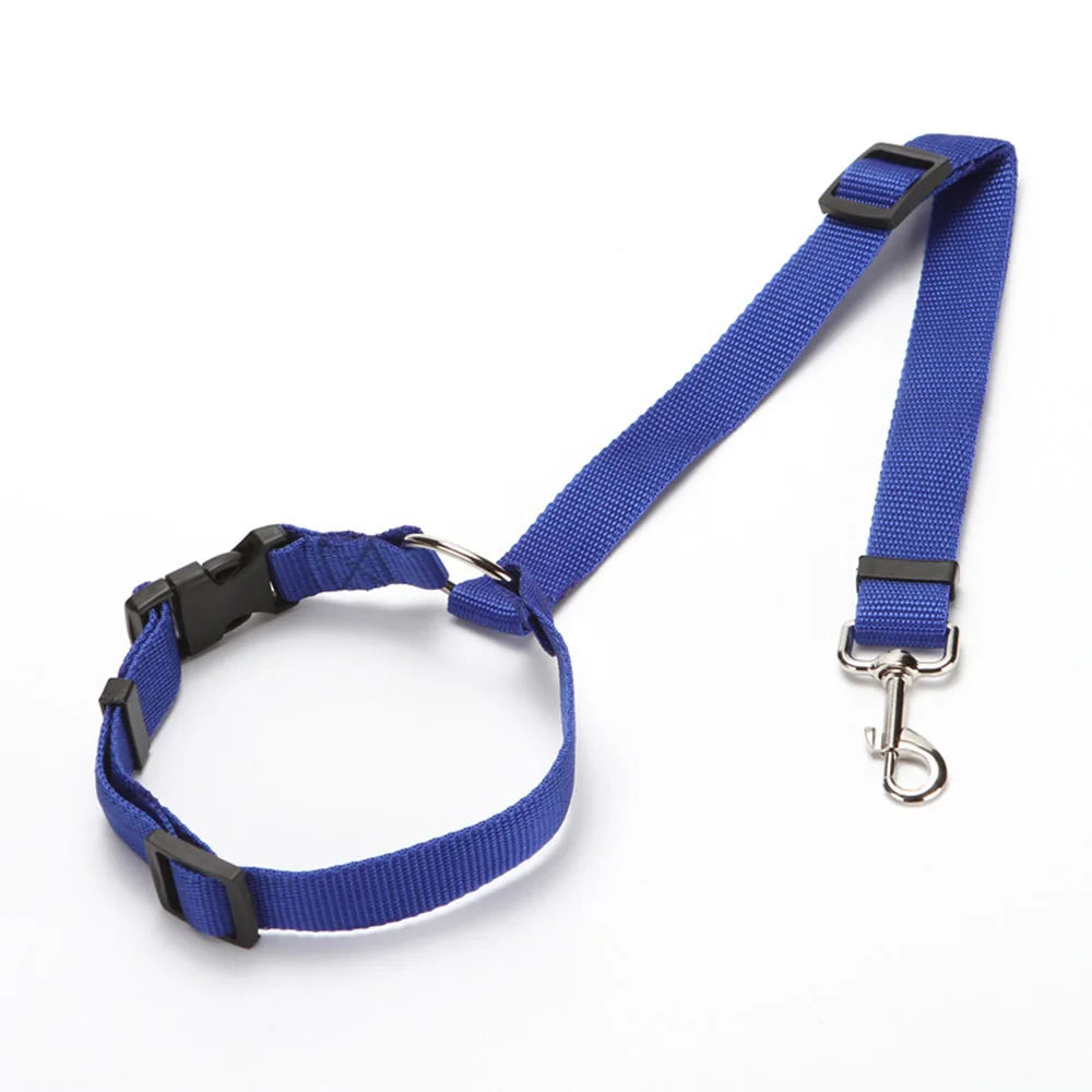 Dog Safety Seat Belts Strap Car Headrest Restraint Adjustable Nylon Seatbelt for Dog Pet Cat Vehicle Seatbelt for Harness Collar