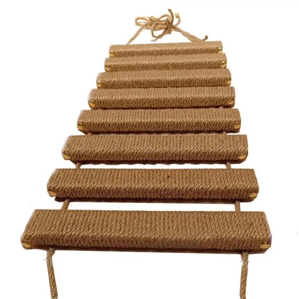 50CM/100CM Sisal Rope or Wooden Ladder Cat Climbing Frame Playing Cat Bridge Pet Indoor Outdoor Furniture Cat Supplies