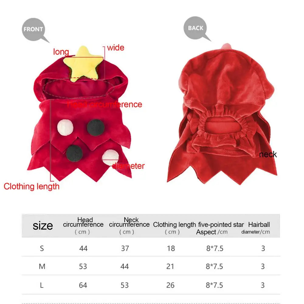 Dog Christmas Costumes Christmas Cat Dog Clothes Buckle-up Kitten Dress up Skin-Friendly Winter Apparel for Small to Large Pets