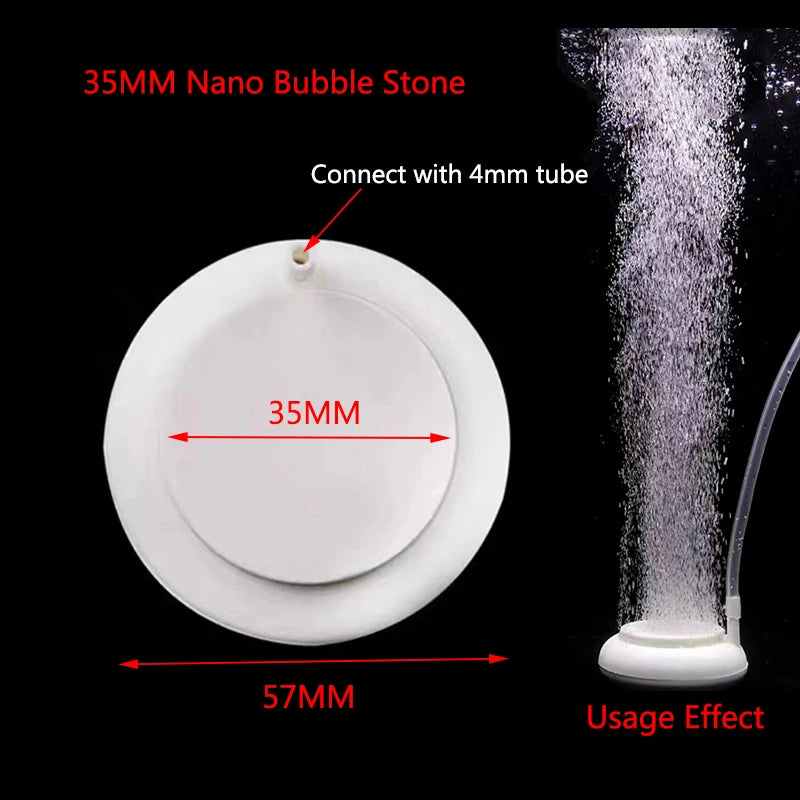 35mm New Nano Fish Tank Aquarium Air Stone Oxygen Aerator Increasing Air Bubble Pond Pump Hydroponic Oxygen Supply Stone Hot
