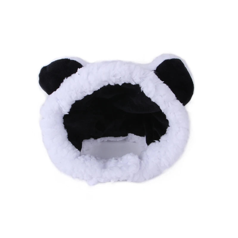 Cute Bear Shaped Hat for Cat Christmas Protective Pet Dogs Cosplay Head Wear York Solid Color Winter Kitten Costume Accessories