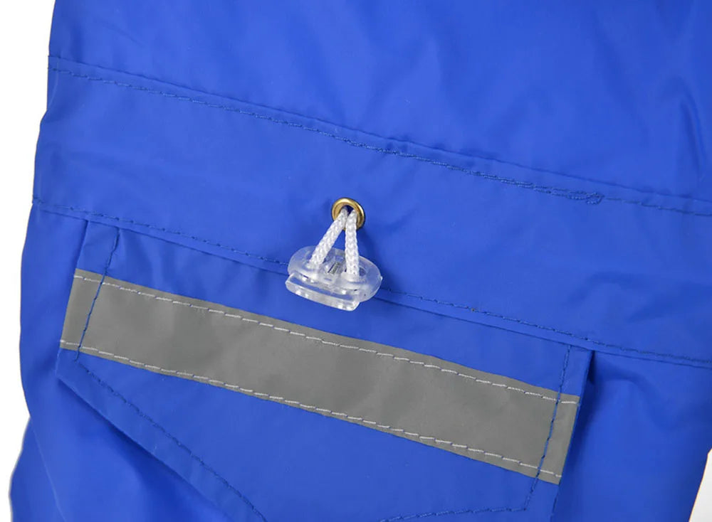 Dogs Raincoat Adjustable Puppy Dog Raincoat Waterproof 4 Legs Raincoat for Small Dogs Outdoor Pet Poncho with Reflective Strap