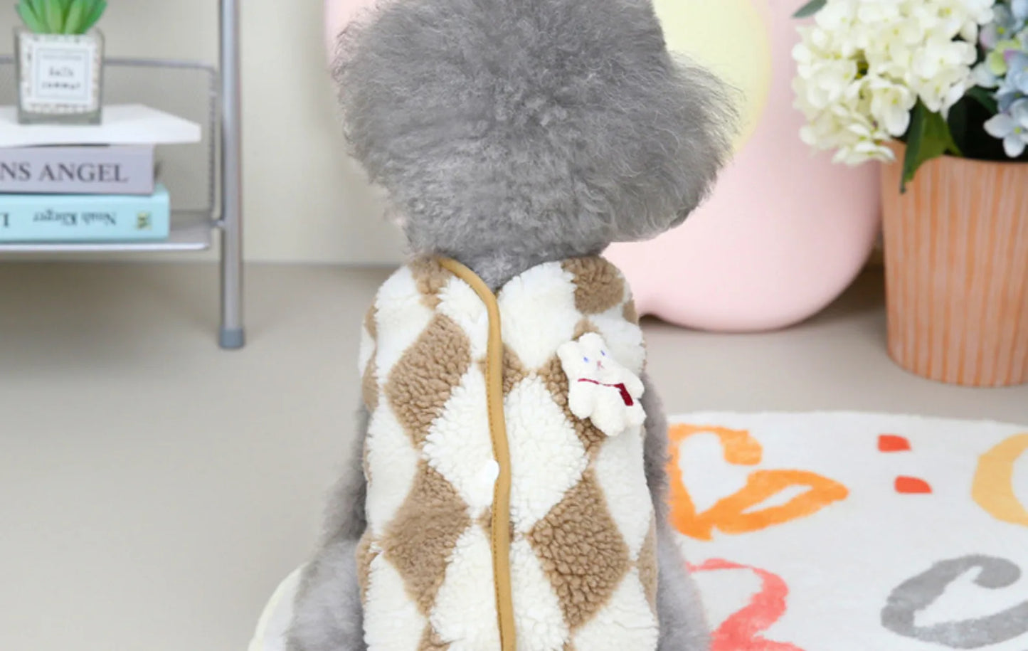 1pc Pet Dog Clothes Soft Warm Fleece Dogs Jumpsuits Plaid Pet Clothing for Small Dogs Puppy Cats Costume Coats