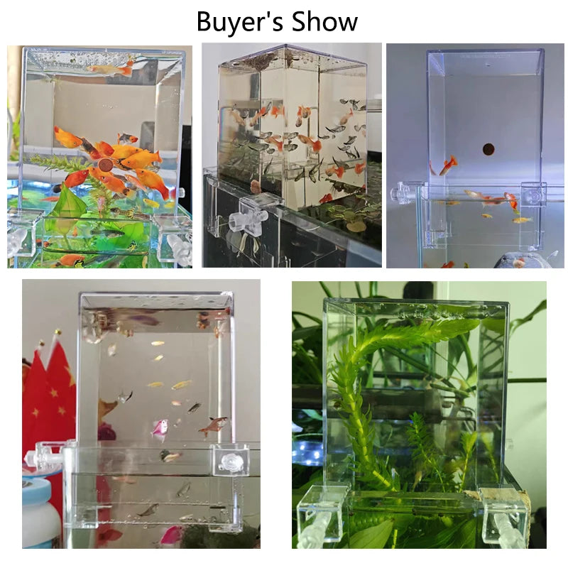  Fish Elevator-Negative Pressure Suspended Fish Tank Water Auto-Refill Water Level Maintenance Increase Fish Activity Area