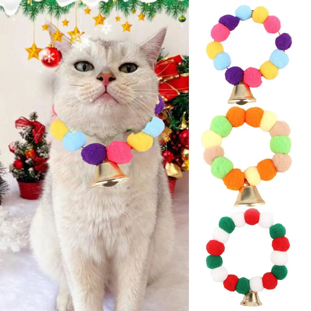 Cat Bell Collar Soft Kitten Collar Bell Fashion Pet Necklace Collar Pet Supplies For Birthday New Year Christmas Thanksgivi M6T0