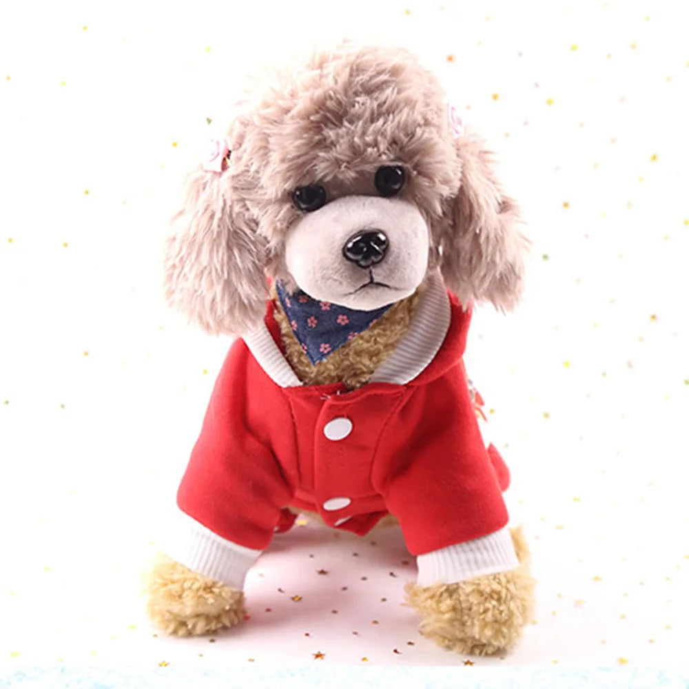 Christmas Dog Clothes Hoodie Pet Dog Sweater Flannel Antlers Scarf Winter Warm Small Dog Outfit Cat Hooded Clothing Costume Coat
