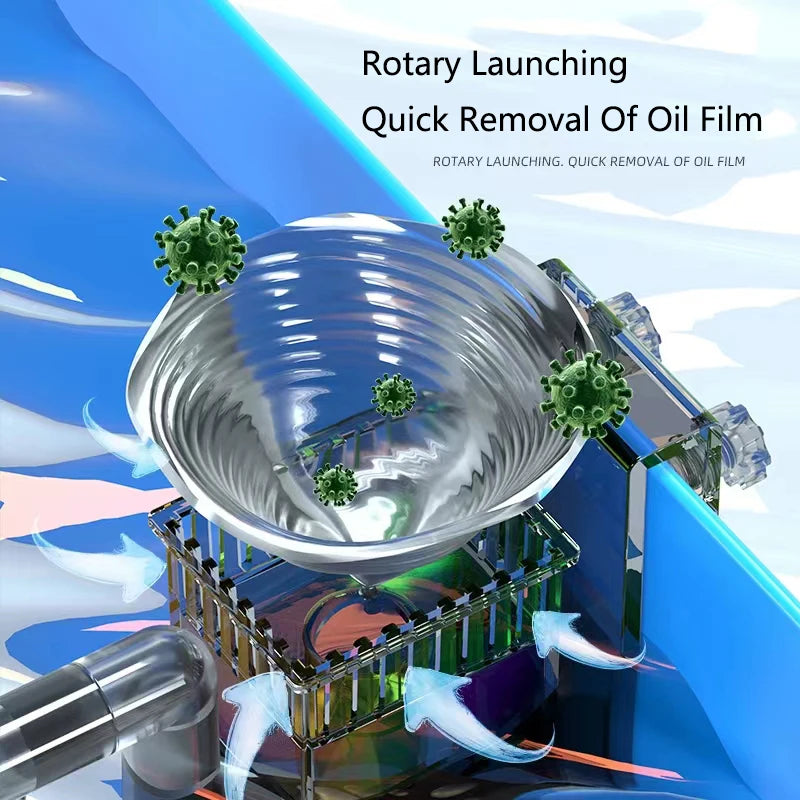6W Aquarium Surface Oil Skimmer Filter Mute Auto Oil Film Processor Remove Tool for Aquarium Fish Tank Water Filtration 220-240V