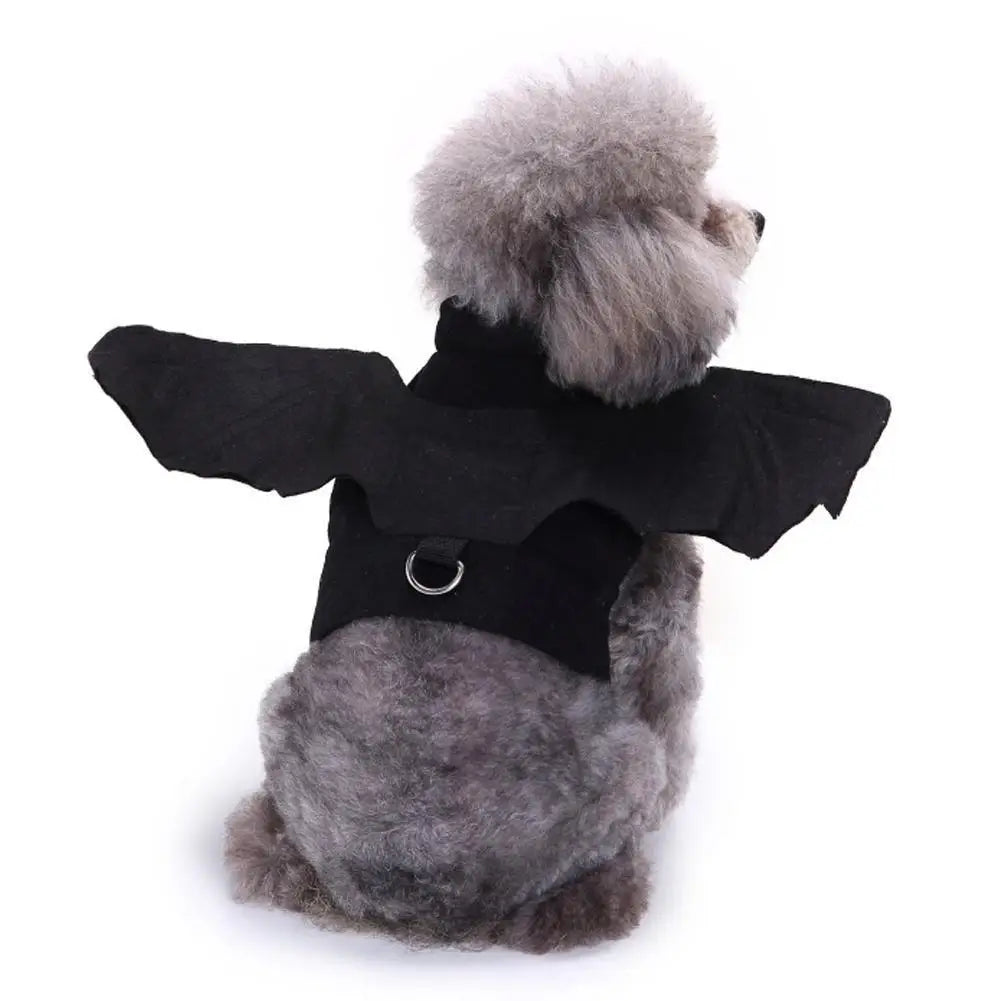 Cool Wings Black Bat Creative Pet Dog Clothes Halloween Transformation Costume Suitable For Festivals And Parties Dog Dress Up