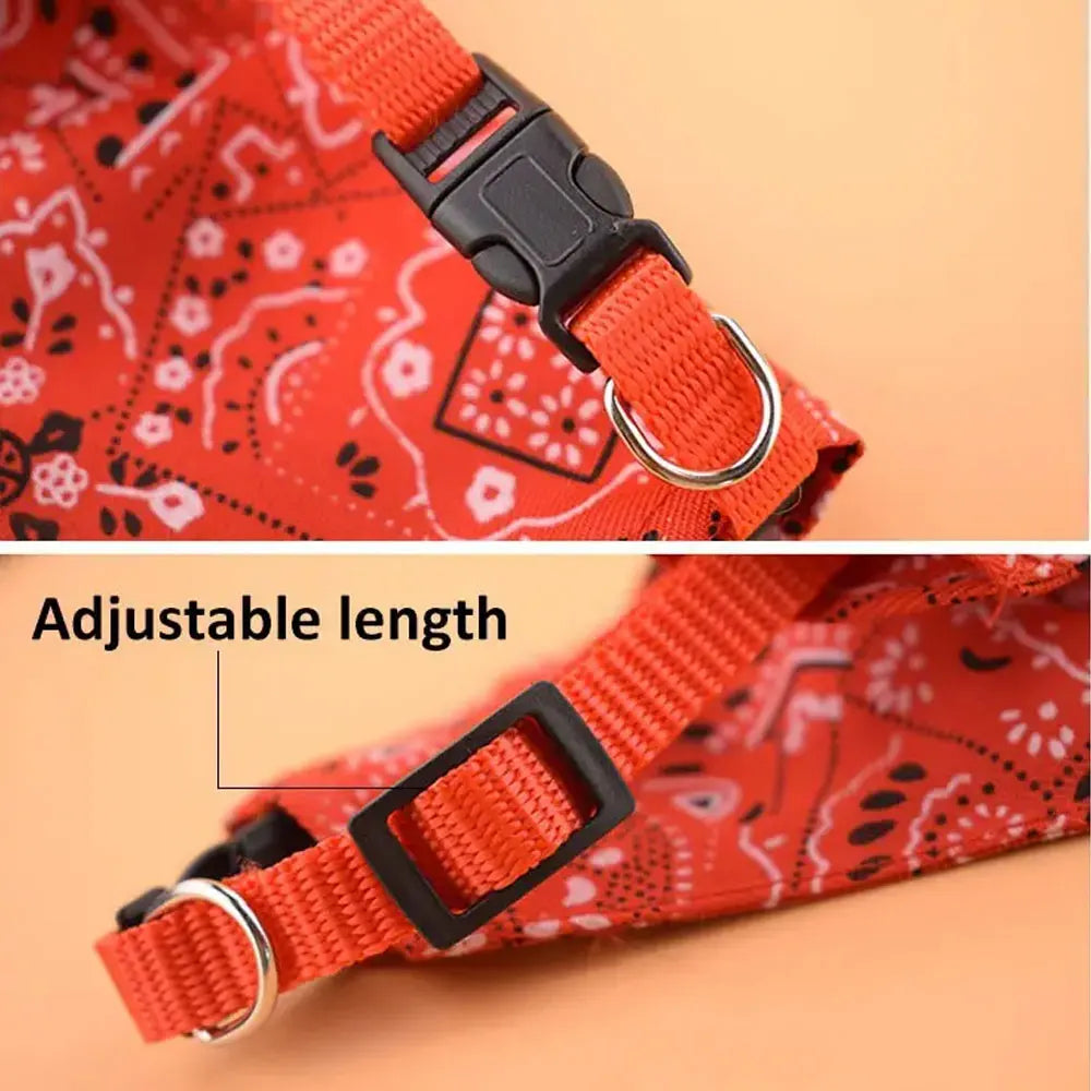 Trendy Reversible Dog Bandanas Fashionable Comfortable Pet Accessories with Dual-Sided Design Adjustable Collars Pet Puppy Cat