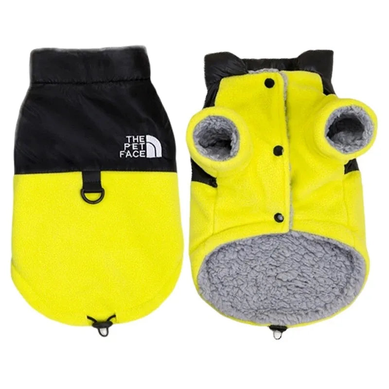 Fleece Dog Jacket Winter Warm Thicken Sherpa Lined Dog Coat for Small Dogs Beagle Puppy, Cold Weather Pet Apparel Winter Clothes
