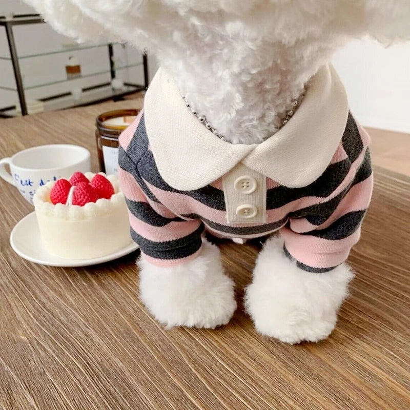 Summer Puppy Clothes Solid Dog Polo Shirt Teddy Bichon Frise Chihuahua Dog Pullover Cat Dog Sweatshirt Pet Cooling Vest Clothing