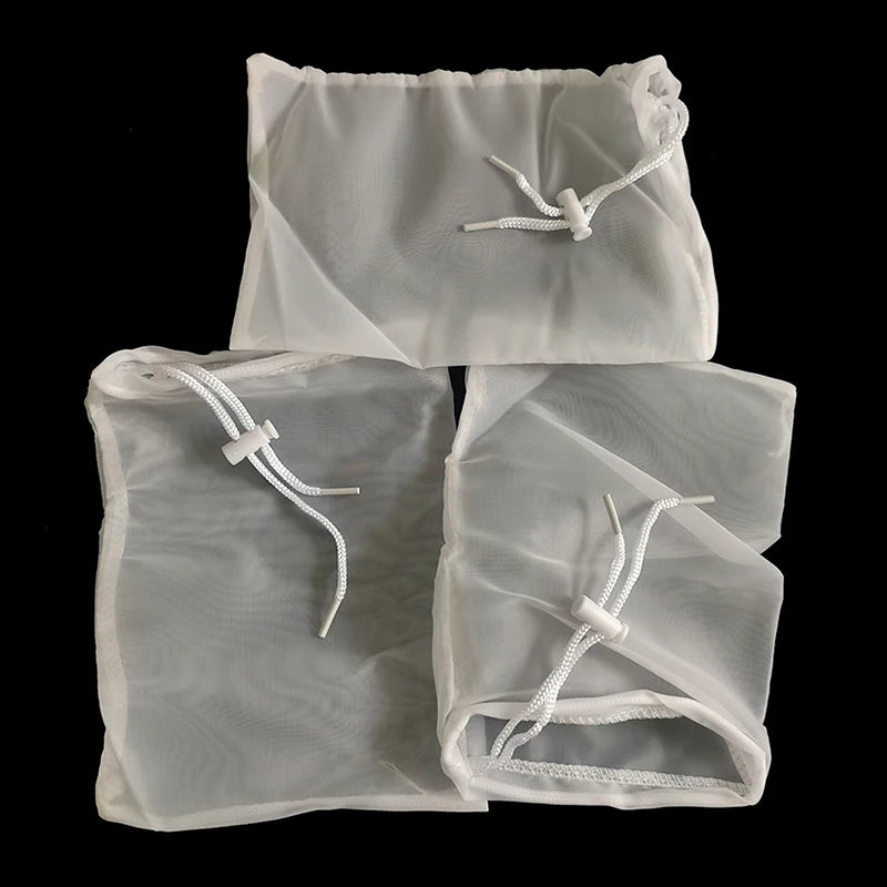 200 Mesh Nylon Filter Net Bag Acquarium Bio Ball Carbon Media Isolation Bags Food Filter Strainers Mesh Kitchen Strainer Bags