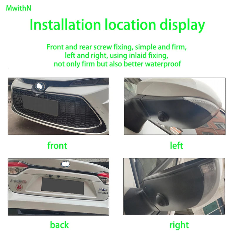 1080P 360° Panoramic Camera HD Rear / Front / Left / Right 3D 360 Bird View Panoramic Accessories For Car Android Radio