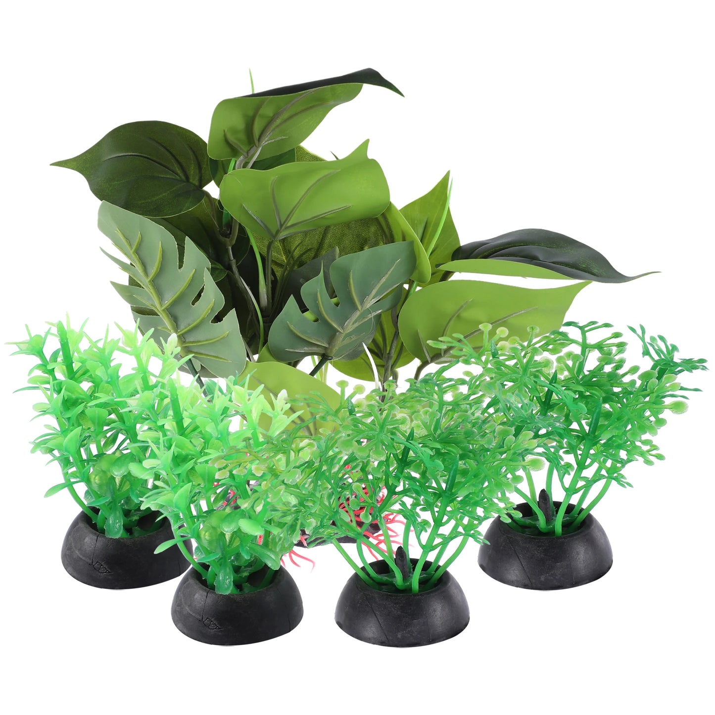 UXCELL 3/4/5/6/8/9 Pcs Artificial Aquarium Plants Grass Water Weeds Ornament Fish Tank Plant Flower Grass Decor Accessories