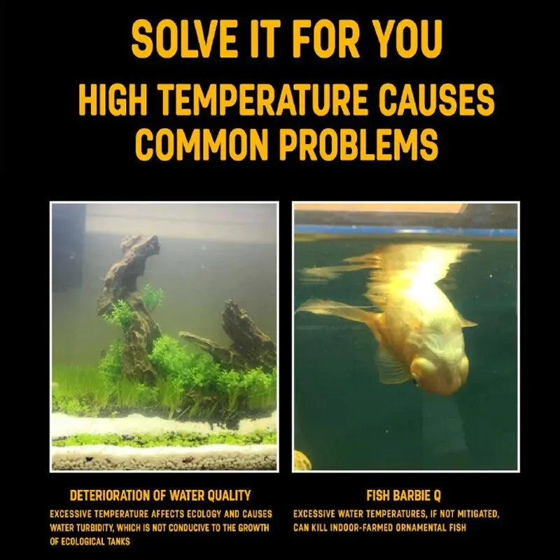 Aquarium Fish Tank Cooling Fan System Chiller Control Reduce Water Temperature 1/2/3/4 Fan Set Cooler Aquarium cooling fans