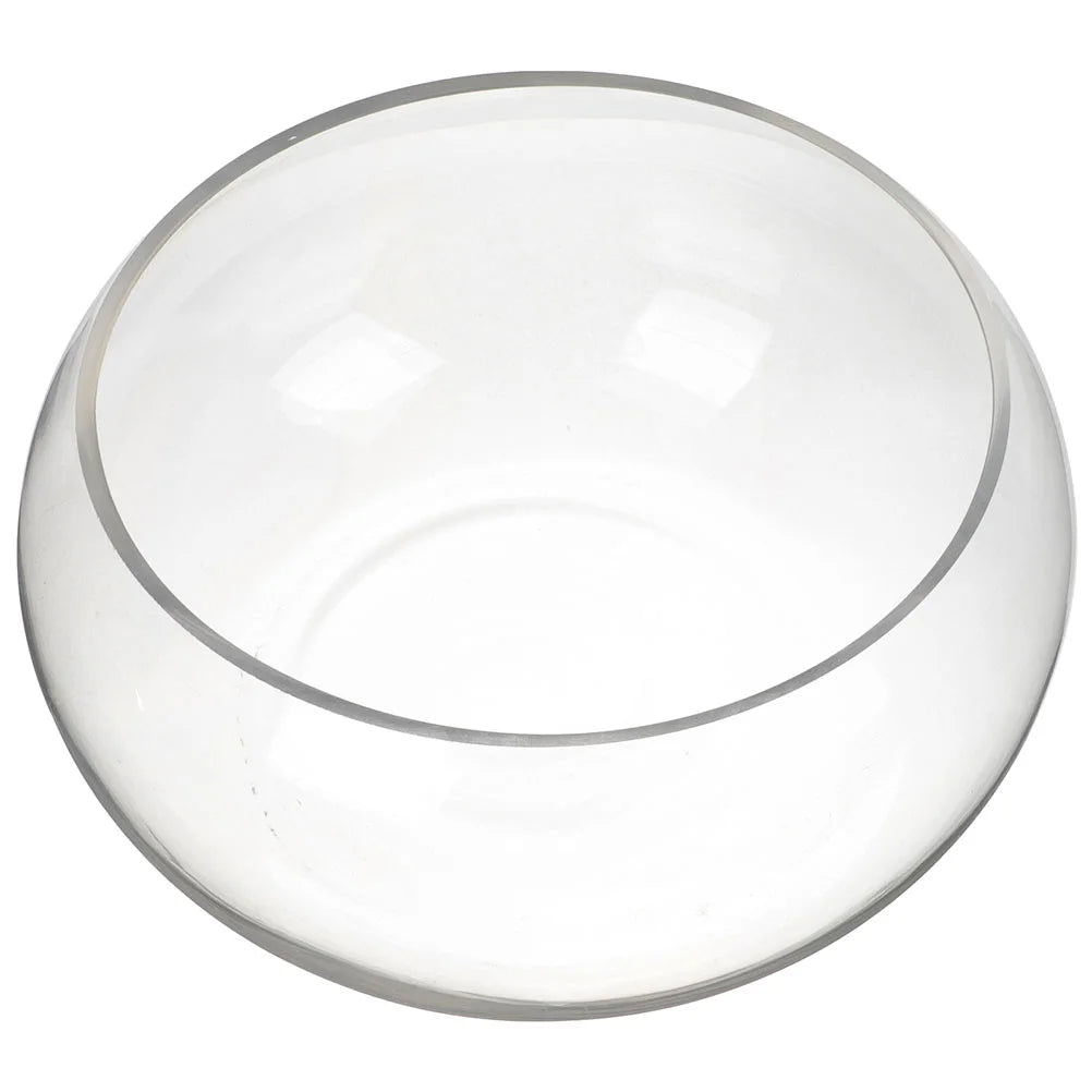 Round Fish Tank Simple Bowl Vase Glass Drum Hydroponic Plant Terrarium Clear Office