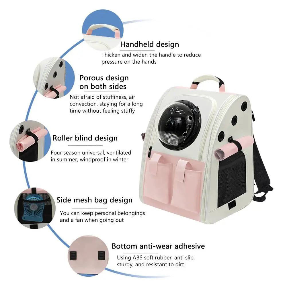 Space Capsule Pet Bag Large Space Portable Backpack For Cats And Dogs Small Pet Capsule Foldable Safe And Breathable Comfortable
