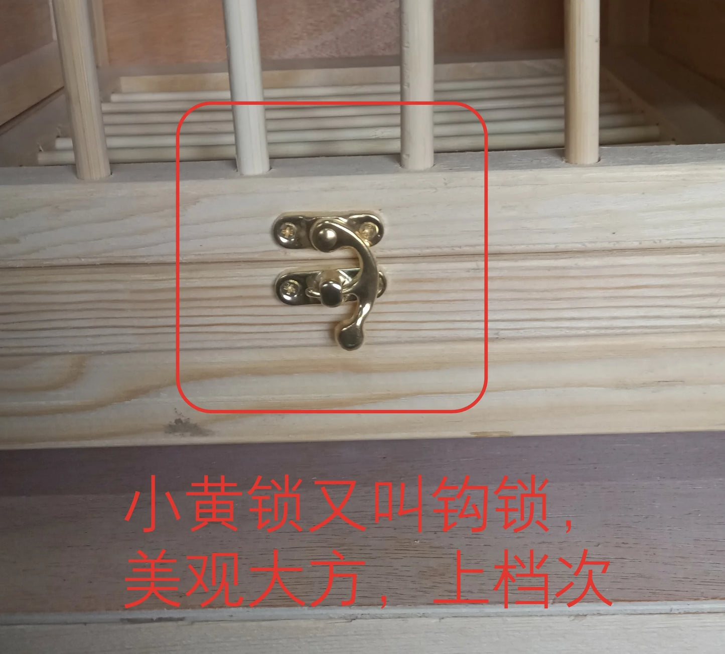 Pigeon Cage Spring Lock Yellow Lock Ox Horn Hook Lock Hardware Spring Lock Spring Pin Pigeon Cage Nest Box Accessories