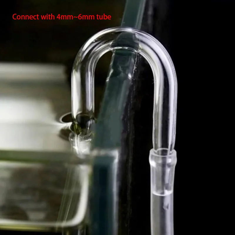 1PCS Durable U Shaped Glass Tube Aquarium CO2 Diffuser Check Valve Fish Tank Tube 3 Sizes U Tube 10mm 15mm 20mm