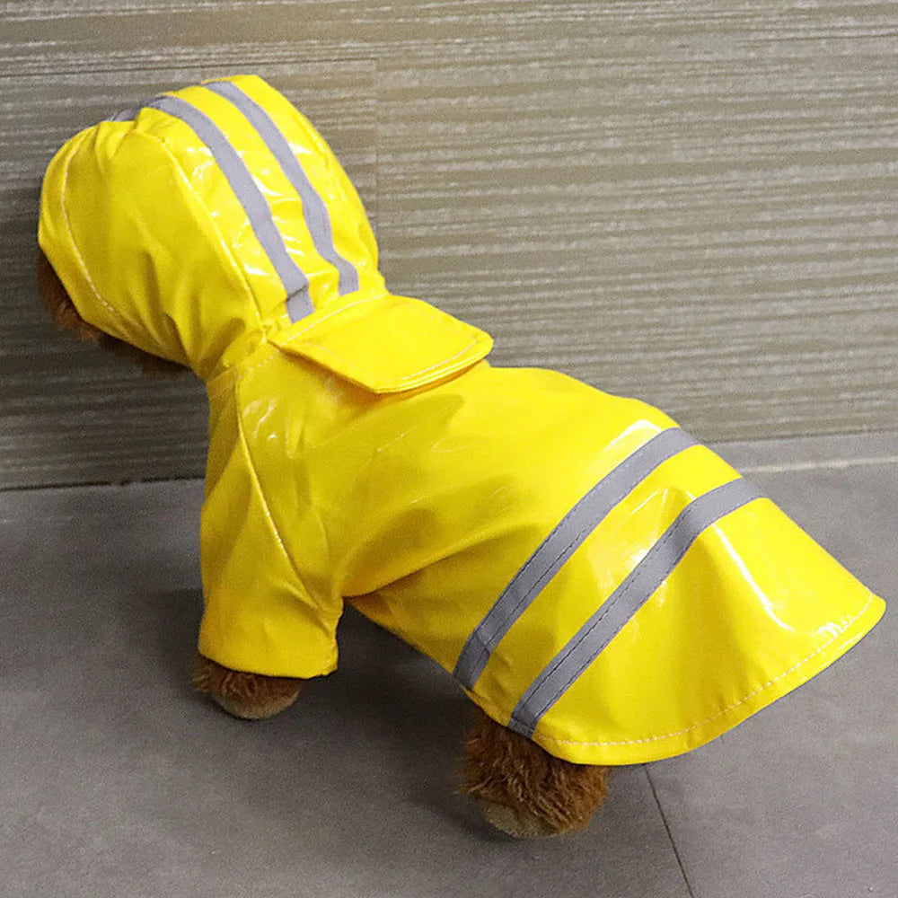 Dog Raincoat Waterproof Puppy Rain Jacket Outdoor Reflective Doggy Raincoat for Small Dogs Cats Pug Poncho Rainwear Pet Clothing